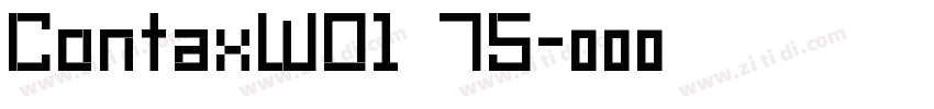 ContaxW01 75字体转换